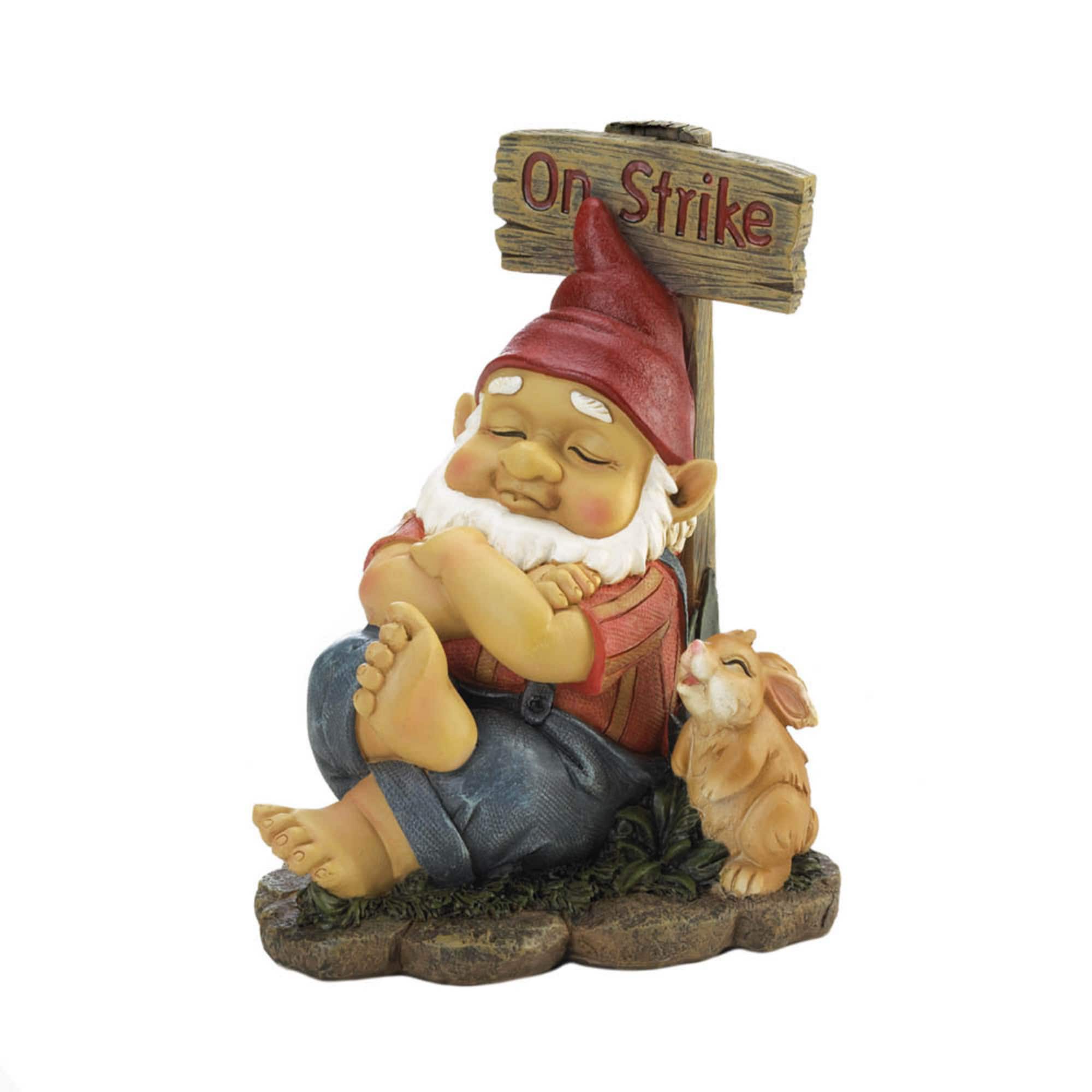Garden Gnome on Strike 6.5" x 5" x 8.5